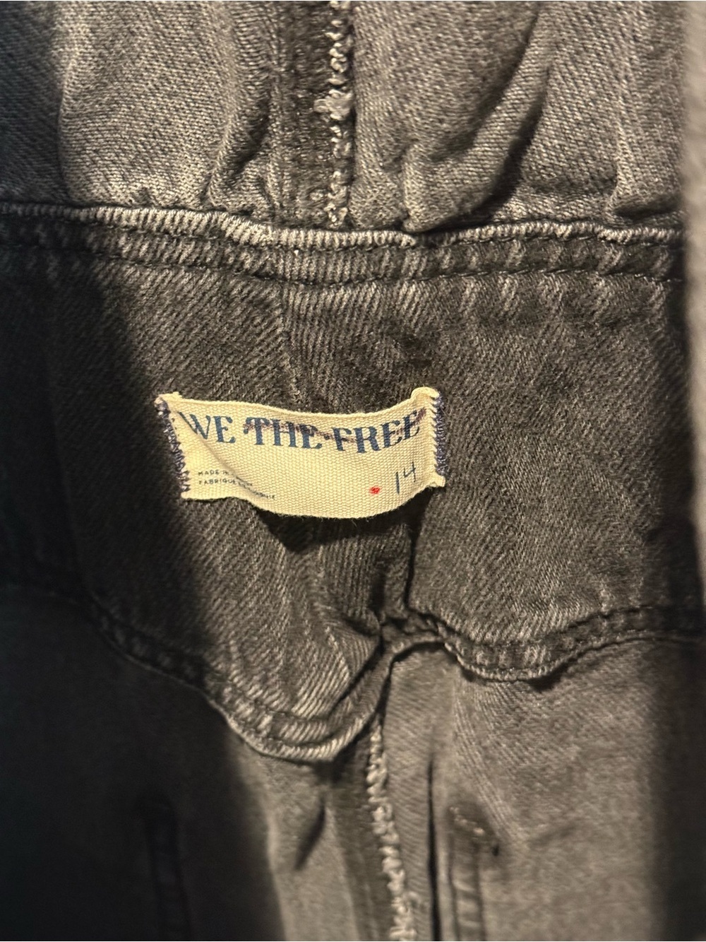 Free People We The Free CRVY Badlands Coverall Denim Jumpsuit Size 14 - Picture 3 of 4